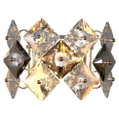 China Wholesale Nordic Indoor Home Bedside Lighting Postmodern Crystal Wall Sconces Light For Factory Decoration Wall Lamp for sale