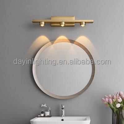 China Postmoder Light Bathroom Wall Lamps Luxury Solid Brass Vanity Mirror Lights Lighting for Hotel Home for sale