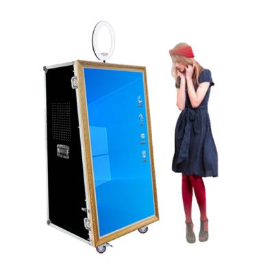 China Magic Photo Mirror Booth With Camera Printer Software Touch Screen Mirror Photo Booth For Wedding 65 inch for sale