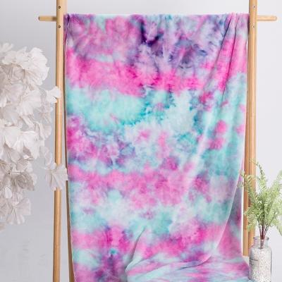 China Tear-resistant super soft tie dyed minky plush for winter for sale