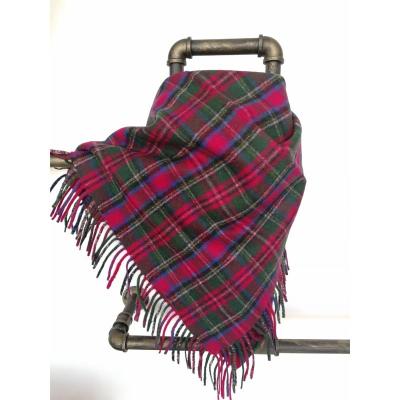 China Factory Cheap Plaid Cashmere Merino Tartan Wool Women Shawl Throws SHW1601 for sale