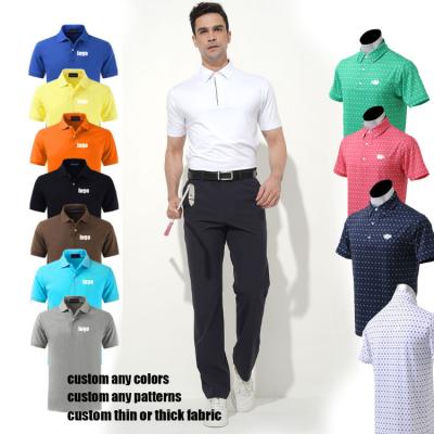 China Anti-Wrinkle OEM Recycle Fabric Solid Colors Sublimation Patterns T-shirt Moisture Wicking Multi Function Golf Polo Shirt for sale