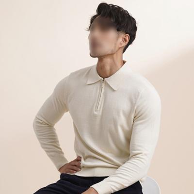 China 2020 Winter Custom Turtle Neck Anti-wrinkle Mens Red Rib Pullover Knitting Sweater For Gentlemen Fashion Knitted Men Turtle Neck for sale