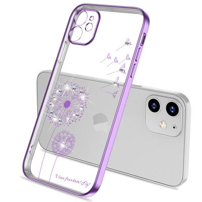 China Anti-drop New Products Glitter Clear Tpu Shockproof Plating Phone Case For iPhone 12 Pro Max Back Cover for sale