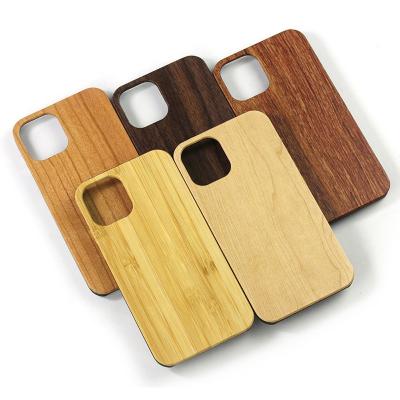 China Custom DIY Printing Anti-fall Phone Case Sublimation Wooden Bamboo Wooden Case Shockproof Blank Cover For iPhone for sale