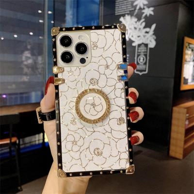 China Fashionable Shockproof Flower Trunk Square Women Phone Case For Xiaomi Redmi Note 10 Pro for sale