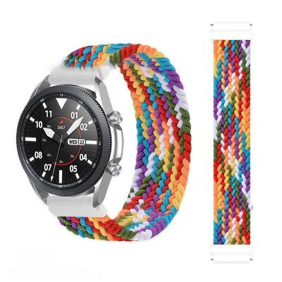 China Fashionable Watch Accessories Braided Loop Bands 20mm 22mm Solo Watch Band Nylon Striped Watch Strap for sale