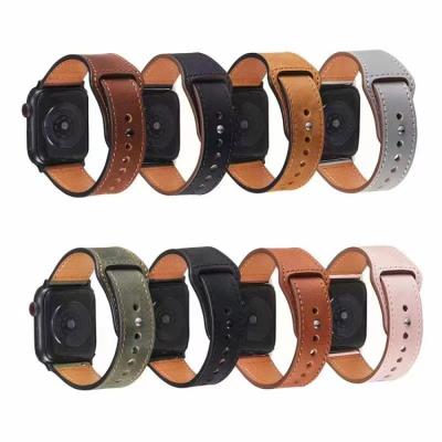 China Luxury Replacement Band Designer Leather Watch Band Strap For Apple Watch Band Strap 38 40 41 42 44 45 mm for sale