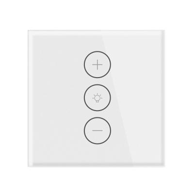 China G-Technology Smart Dimmer Switch Wall EU Standard Lamp Switch Tempered Glass Touch Rheostat Panel Remote Control Glass Module for sale