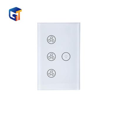 China Smart Touch Screen Switch G-Technology Plus Tuya WiFi Smart Ceiling Fan Switch APP Timer EU USA WiFi Smart Remote Fan Switch and Speed ​​Control Alexa Google Home for sale