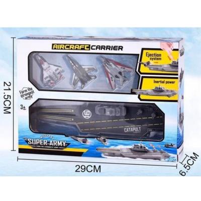 China Kids Play 2023 Boys Play Aircraft Carrier Launch System Boys Launch and Land Aircraft Carrier Toy for sale