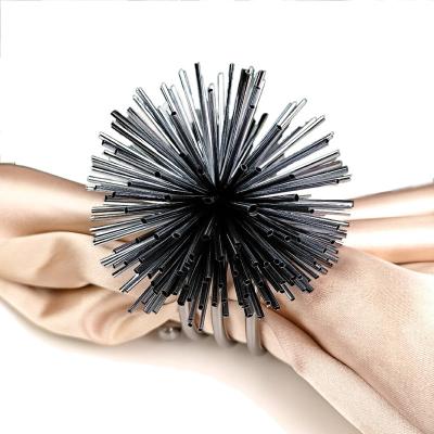 China Sustainable Series Tableware Black Napkin Rings - Table Decoration for Wedding Dinner - Gray for sale