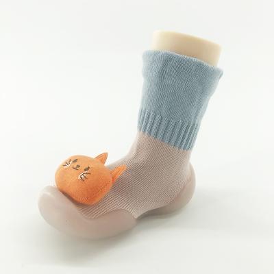 China Breathable Unique Soft Newborn Toddlers Cartoon Shoes Baby Sock Baby Prewalker Indoor Home Casual Shoes Pattern Breathable for sale