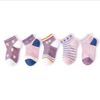 China QUICK DRY New Design Summer Mesh Kids Breathable Socks For Girls for sale