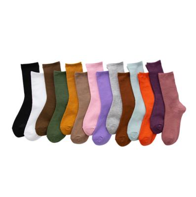 China 14 Colors Adult Women And Girls Fashion Antibacterial Slouch Socks Wholesale From Factory for sale