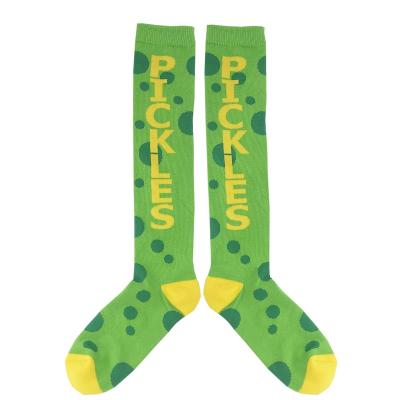 China Sporty Colorful Funny Words Knee High Women Stocking Long Socks for sale