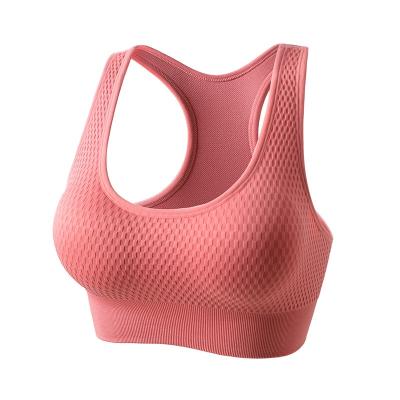 China Breathable Seamless Yoga Suit Shock Absorption Fitness Vest Sports Running Bras for sale