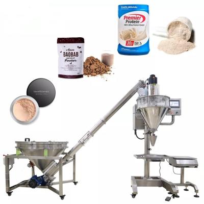 China Semi-automatic Food Milk Powder Protein Powder Weighing Filling Machine Powder Auger Filler for sale