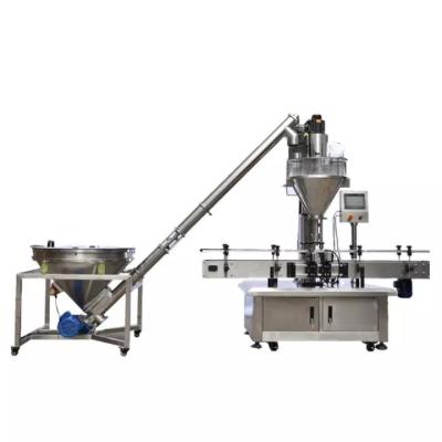 China High Efficient Semi Automatic Auger Powder Filling Machine with Weighing Auger Filler for Pouch Filling Spice Coffee Flour Dry Milk Powder for sale