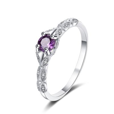 China FASHIONABLE Amethyst Ring Diamond Rings Women Engagement 925 Sterling Silver Men's Engagement Ring For for sale