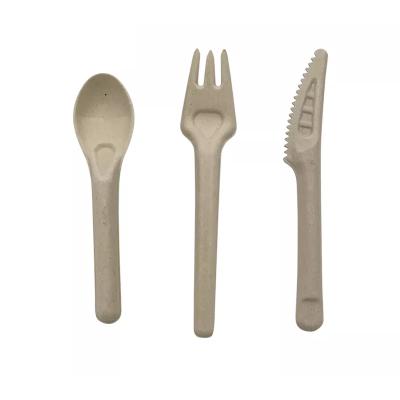 China Customized Pulp Cutlery Bagasse Fork Bagasse Spoon Bagasse Cutlery 16cm for sale