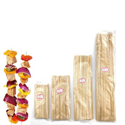 China Wholesale Biodegradable Bamboo Stick BBQ Kebab Series BBQ Grill 40cm 50cm Easily Cleaned Bamboo Skewer for sale