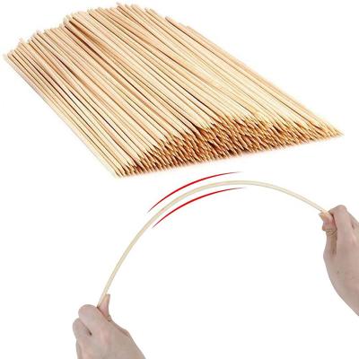 China 40cm 50cm Disposable Easily Cleaned Barbecue Roasting Kebab Beef Skewer Bamboo Sticks for sale