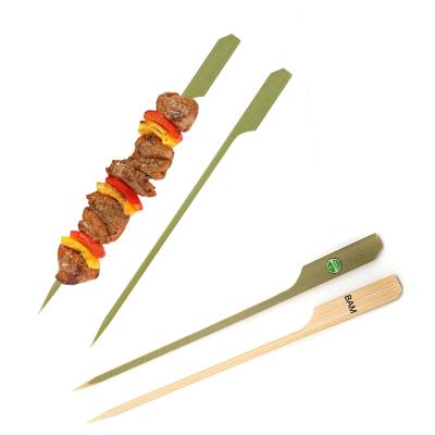 China Easily Cleaned Bamboo Gun Teppo Bamboo Skewer Meat Food Picks Gun Shape Bamboo Paddle Sticks Barbecue Teppo Skewer for sale