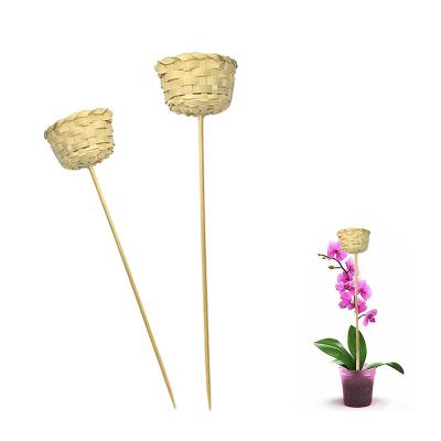 China 100Pcs 30cm Bamboo Flower Sticks Plant Viable Bamboo Support Garden Sticks for sale