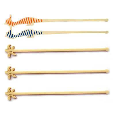 China Disposable Drink Stirrers Stir Cocktail Stick Cocktail Coffee Drink Milk Tea Bamboo Long Stirring for sale