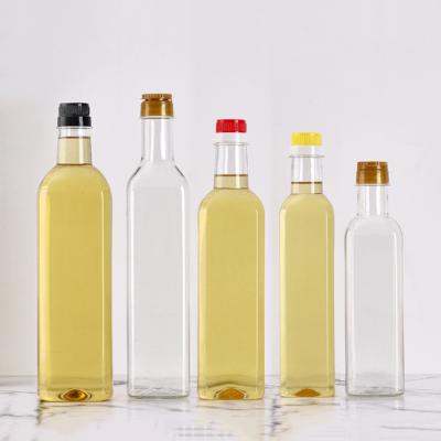 China Drink BPA Free 250ml 320ml 500ml Olive Oil Square Plastic Bottle With Screw Cap Vinegar Bottle for sale