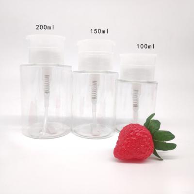 China Personal Care 100ml 150ml 200ml Dry Cleaning Bottle Makeup Remover Skin Tonic Bottle PET Plastic Cosmetic Bottle for sale