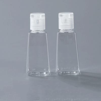 China Take-Away Plastic Empty Hand Sanitizer Industrials 1oz Oval Bottle With Silicone Holder 30ml Plastic Sanitizer Bottles for sale