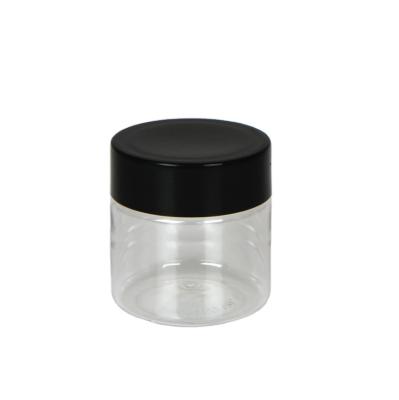 China Eco-friendly 6 oz 8 oz 180ml 215ml cosmetic packaging clear pet plastic cream jar with plastic lid for sale