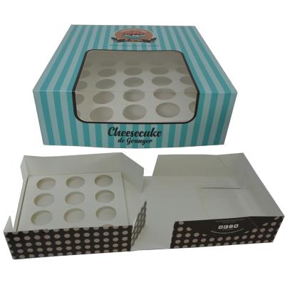 China Recycled Materials Hot Sale Porcelain Window Cupcake Boxes Cheap Plastic Sale for sale