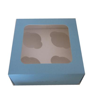 China Hot Sale Recycled Materials Cupcake Boxes Supplier Philippines aqueous coating for sale