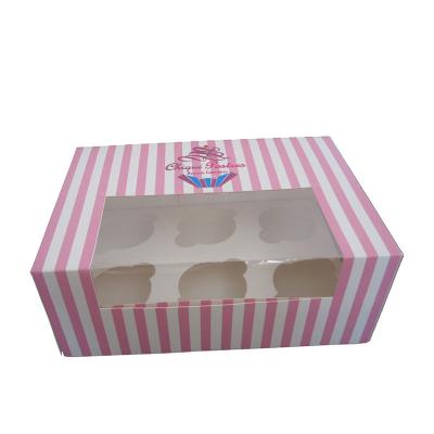 China Recycled Hot Selling Custom Materials Cupcake Bakery Box for sale