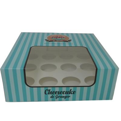 China Recycled Materials Hot Selling Beautiful Fashion Printed With Window Cupcake Box for sale