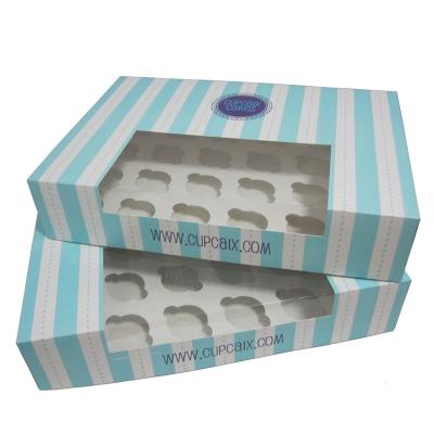 China Recycled Materials Customized Printed Cartoon Cupcake Box With China Supplies for sale