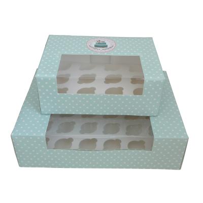 China Recycled Materials Customized Printed Cardboard Box For Cupcake for sale