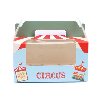 China Recycled Materials Wholesale PVC Window Cake Slice Boxes Packaging for sale