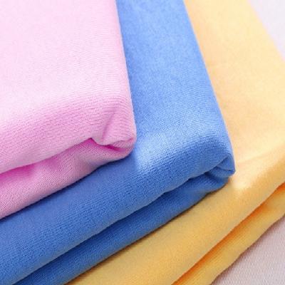 China Wholesale Custom Solid Color Shrink-Resistant Knitting 90 Cotton 10 Spandex Fabric For Baby Clothes for sale