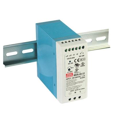 China Good Average Original Wholesale 40*90*100 mm (L*W*H) PSU Switching Power Supply MDR-40 40W 5V/12V/24V/48V DIN RAIL AC-DC SMPS for sale