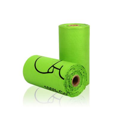 China PLA 100% Compostable Biodegradable Plastic Dog Poop Bags 100% Biodegradable for sale