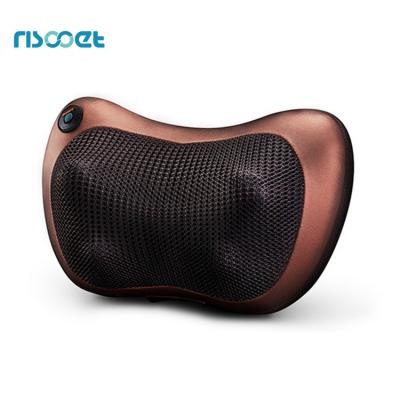 China Massage Pillow Full Body Use Body Shiatsu Kneading Vibration With Infrared Heat Car Neck Rest Pillow Massage Tools for sale