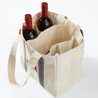 China 100% Eco-friendly Hot Sale Canvas Wine Tote Bag Wine Bottle Gift Bags for sale