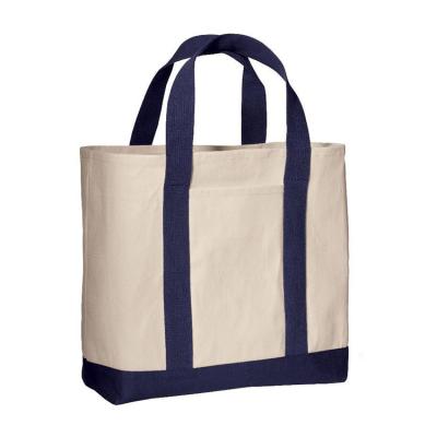 China Large Handled Canvas Bag Heavy Weight Recycled Shopping Bag Canvas for sale