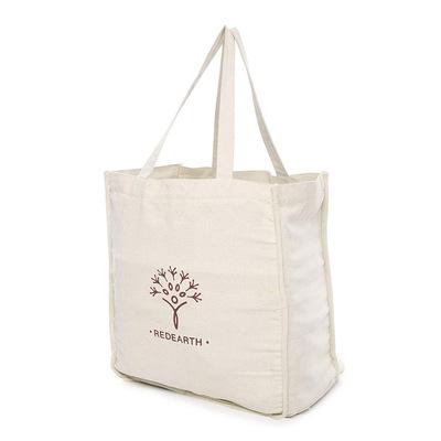 China Logo Printed Cotton Shopping Tote Customized Eco-Friendly Bags Eco-Friendly Canvas Multi Pockets Grocery Bag Canvas Bag for sale