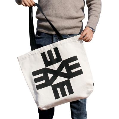 China Wholesale Custom Logo Eco - Friendly Letter Printing Reusable Eco - Friendly Canvas Shopping Cotton Tote Bag for sale