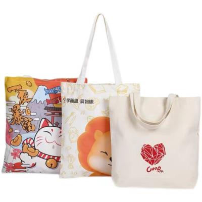 China Organic Cotton Canvas Reusable Canvas Tote Reusable Handled Shopping Custom Shopping Bag With Custom Logo for sale